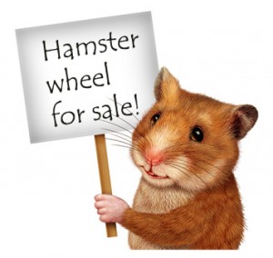 Pet hamster holding a blank white sign on a stick as an advertising and marketing concept with a cute mouse like mammal with a smile communicating an important Veterinary or Veterinarian related message.
